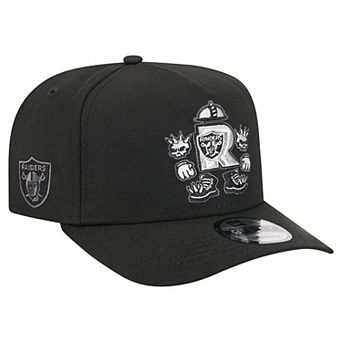 Men's New Era Black Las Vegas Raiders Cartoon A-Frame 9FIFTY Snapback