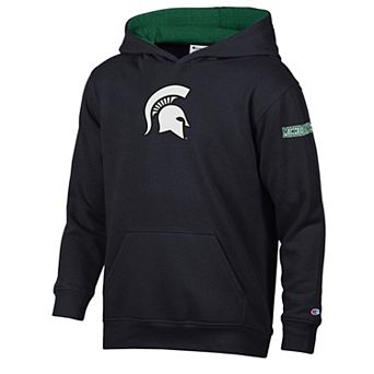 Youth Champion Black Michigan State Spartans Fleece Hoodie