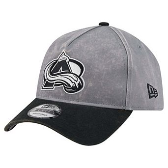 Men's New Era Gray/Black Colorado Avalanche Storm A-Frame 9FORTY Adjustable Hat