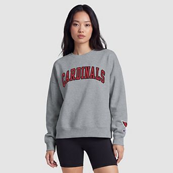 Arizona Cardinals Champion Women's Contrast Lined Sweatshirt - Heather Gray