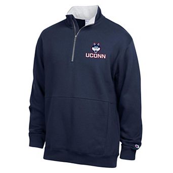 Men's Champion Navy UConn Huskies Fleece Quarter-Zip Pullover