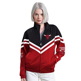 Women's Starter Red Chicago Bulls Fan Club Full-Zip Track Jacket