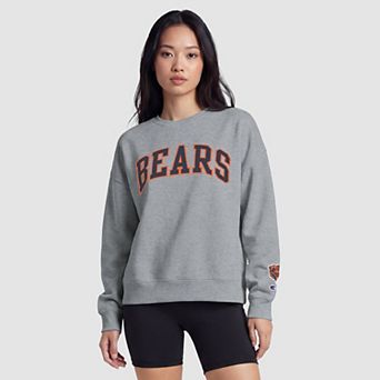 Chicago Bears Champion Women's Contrast Lined Sweatshirt - Heather Gray