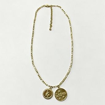 LUV AJ Los Angeles Dodgers Double Coin Logo Necklace