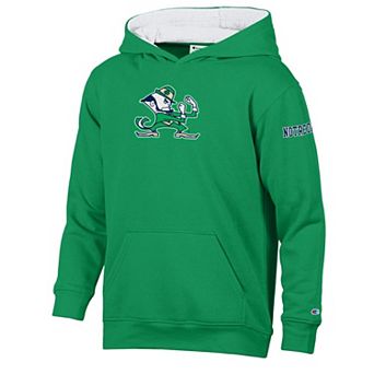 Youth Champion Green/White Notre Dame Fighting Irish Volume Fleece Hoodie