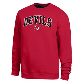 Men's Champion Red New Jersey Devils Contrast Sweatshirt