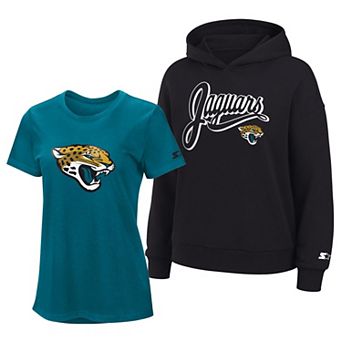 Women's Starter Teal/Black Jacksonville Jaguars Hoodie & T-Shirt Combo Pack