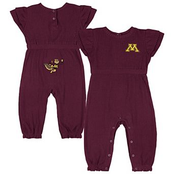 Infant Colosseum Maroon Minnesota Golden Gophers Beautopia Waffle Knit Romper