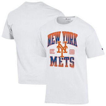 Men's Champion White New York Mets Team Name T-Shirt