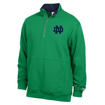 Men's Champion Green Notre Dame Fighting Irish Fleece Quarter-Zip Pullover