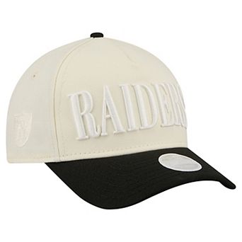 Women's New Era Cream/Black Las Vegas Raiders Tonal A-Frame 9FORTY Adjustable Hat