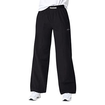 Women's Starter Black Baltimore Ravens Athleisure Wide-Leg Trousers