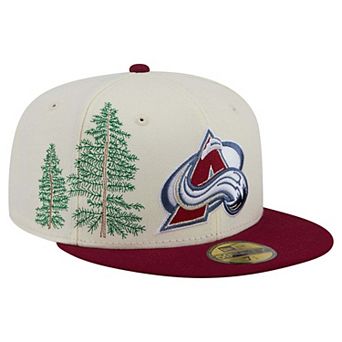 Men's New Era Cream/Burgundy Colorado Avalanche Localized Stitched 59FIFTY Fitted Hat