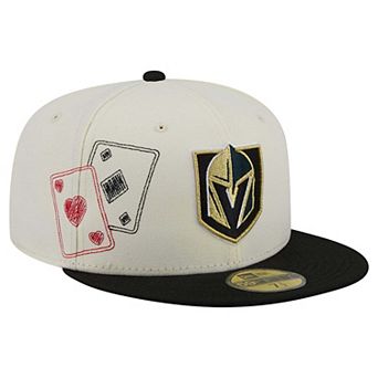 Men's New Era Cream/Charcoal Vegas Golden Knights Localized Stitched 59FIFTY Fitted Hat