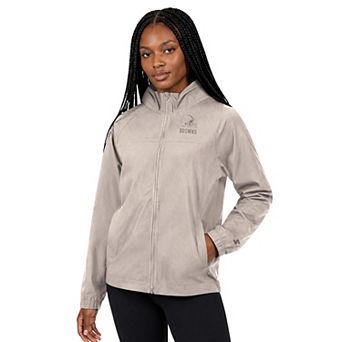 Women's Starter Tan Cleveland Browns Athleisure Lightweight Full-Zip Jacket