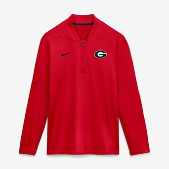 Men's Nike Red Georgia Bulldogs 2026 Sideline Midweight Half-Zip Dri-FIT Pullover