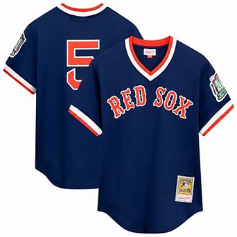 Men's Mitchell & Ness Nomar Garciaparra Navy Boston Red Sox Big & Tall Cooperstown Mesh Batting Practice Jersey