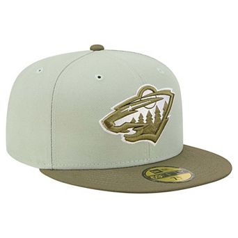 Men's New Era Sage Green/Olive Minnesota Wild Color Pack 59FIFTY Fitted Hat