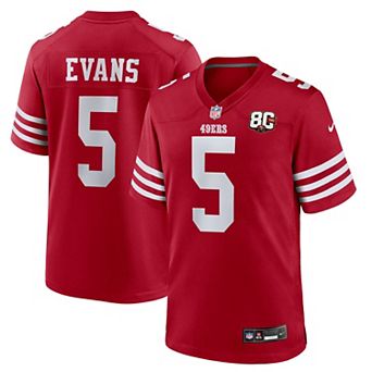 Men's Nike Mike Evans Scarlet San Francisco 49ers 80th Anniversary Game Jersey