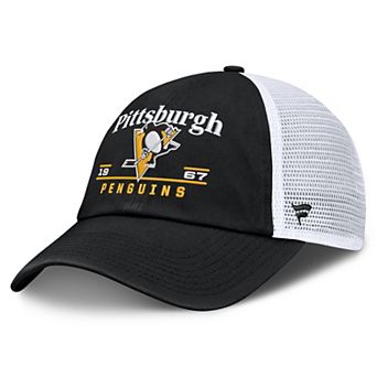 Men's Fanatics Black Pittsburgh Penguins Fundamental Underline Trucker Adjustable Hat