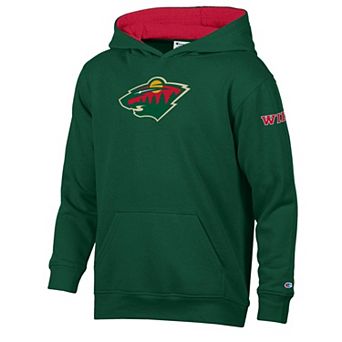 Youth Champion Green Minnesota Wild Volume Fleece Hoodie