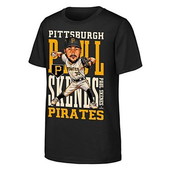 Youth Outerstuff Paul Skenes Black Pittsburgh Pirates Caricature Clash T-Shirt