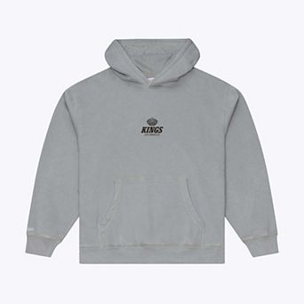 Men's Mitchell & Ness Gray Los Angeles Kings Core Essentials Hoodie