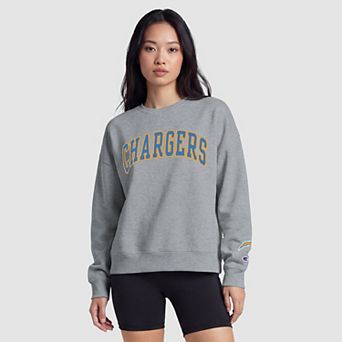 Los Angeles Chargers Champion Women's Contrast Lined Sweatshirt - Heather Gray