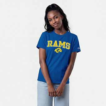 Women's Champion Royal Los Angeles Rams Arched Over Logo T-Shirt