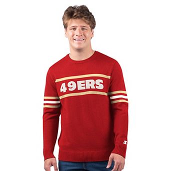 Men's Starter Scarlet San Francisco 49ers Player Sweater