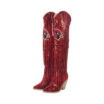 Cuce Arizona Cardinals Over-the-Knee Two-Tone Sequin Boots