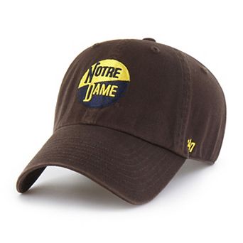 Men's '47 Brown Notre Dame Fighting Irish Vault Clean Up Adjustable Hat