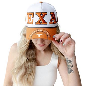 Women's Gameday Social White/Texas Orange Texas Longhorns Five-Panel Rope Away Adjustable Hat