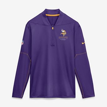 Men's Nike Purple Minnesota Vikings Sideline Logo Glory Midweight Dri-FIT Half-Zip Pullover