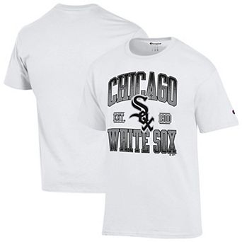 Men's Champion White Chicago White Sox Team Name T-Shirt