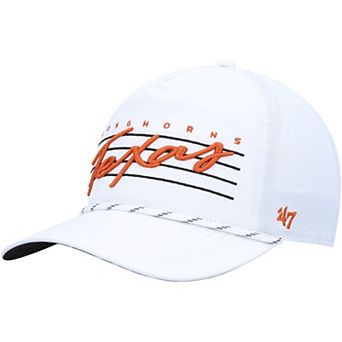 Men's '47 White Texas Longhorns Downburst Hitch Trucker Adjustable Hat