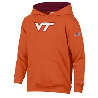 Youth Champion Orange/Maroon Virginia Tech Hokies Volume Fleece Hoodie