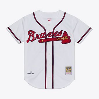 Men's Mitchell & Ness Andruw Jones White Atlanta Braves 2005 Authentic Jersey