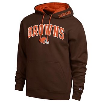 Men's Champion Brown/Orange Cleveland Browns Contrast Hoodie