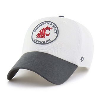 Unisex '47 White/Gray Washington State Cougars Pique Patch Clean Up Adjustable Hat