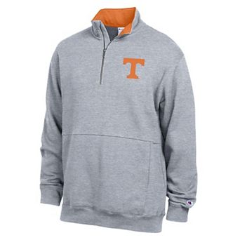 Men's Champion Heather Gray Tennessee Volunteers Fleece Quarter-Zip Pullover