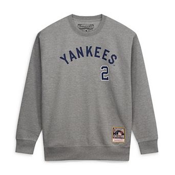 Men's Mitchell & Ness Derek Jeter Heather Gray New York Yankees Classic Player Number Sweatshirt