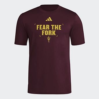 Men's adidas Maroon Arizona State Sun Devils Locker Slogan Football Pre-Game T-Shirt