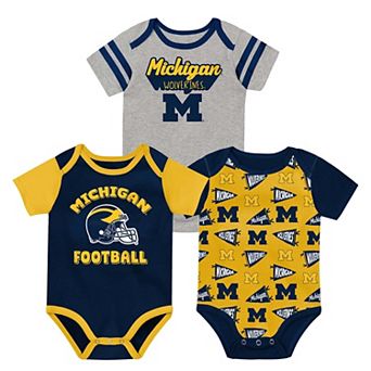 Newborn Outerstuff Navy Michigan Wolverines Star Player Three-Piece Bodysuit Set