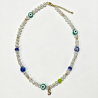LUV AJ Seattle Mariners Pearl Bead Logo Necklace