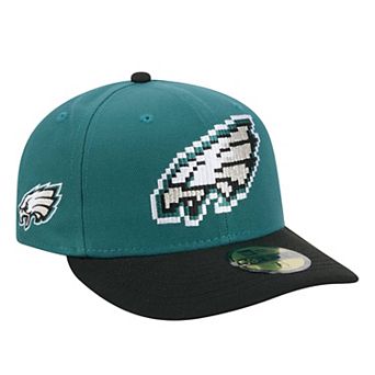 Men's New Era Midnight Green/Black Philadelphia Eagles Pixel Curved 59FIFTY Fitted Hat