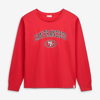 Women's '47 Scarlet San Francisco 49ers Plus Size Sydney Arch Game T-Shirt