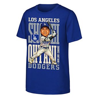 Youth Outerstuff Shohei Ohtani Royal Los Angeles Dodgers Caricature Clash T-Shirt