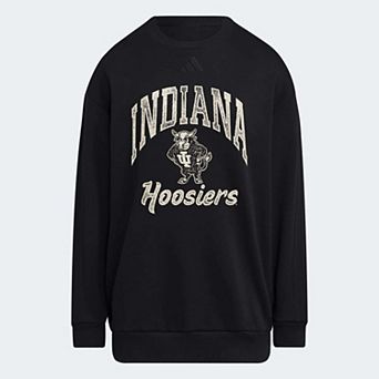 Women's adidas Black Indiana Hoosiers Soft Lux Sweatshirt
