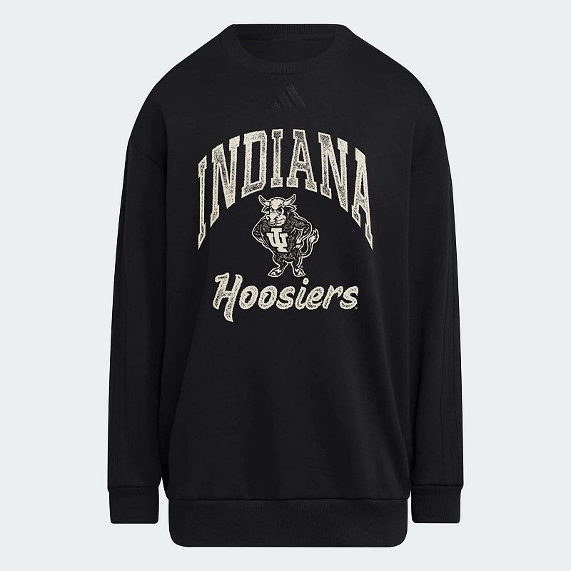 adidas Black Indiana Hoosiers Soft Lux Sweatshirt